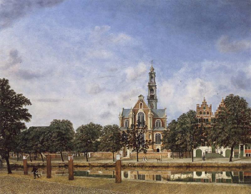 Jan van der Heyden View of the Westerkerk,Amsterdam China oil painting art
